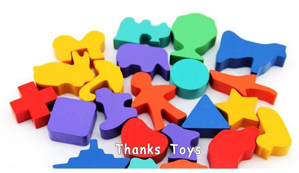 บล็อกไม้จิ๊กซอว์เงา