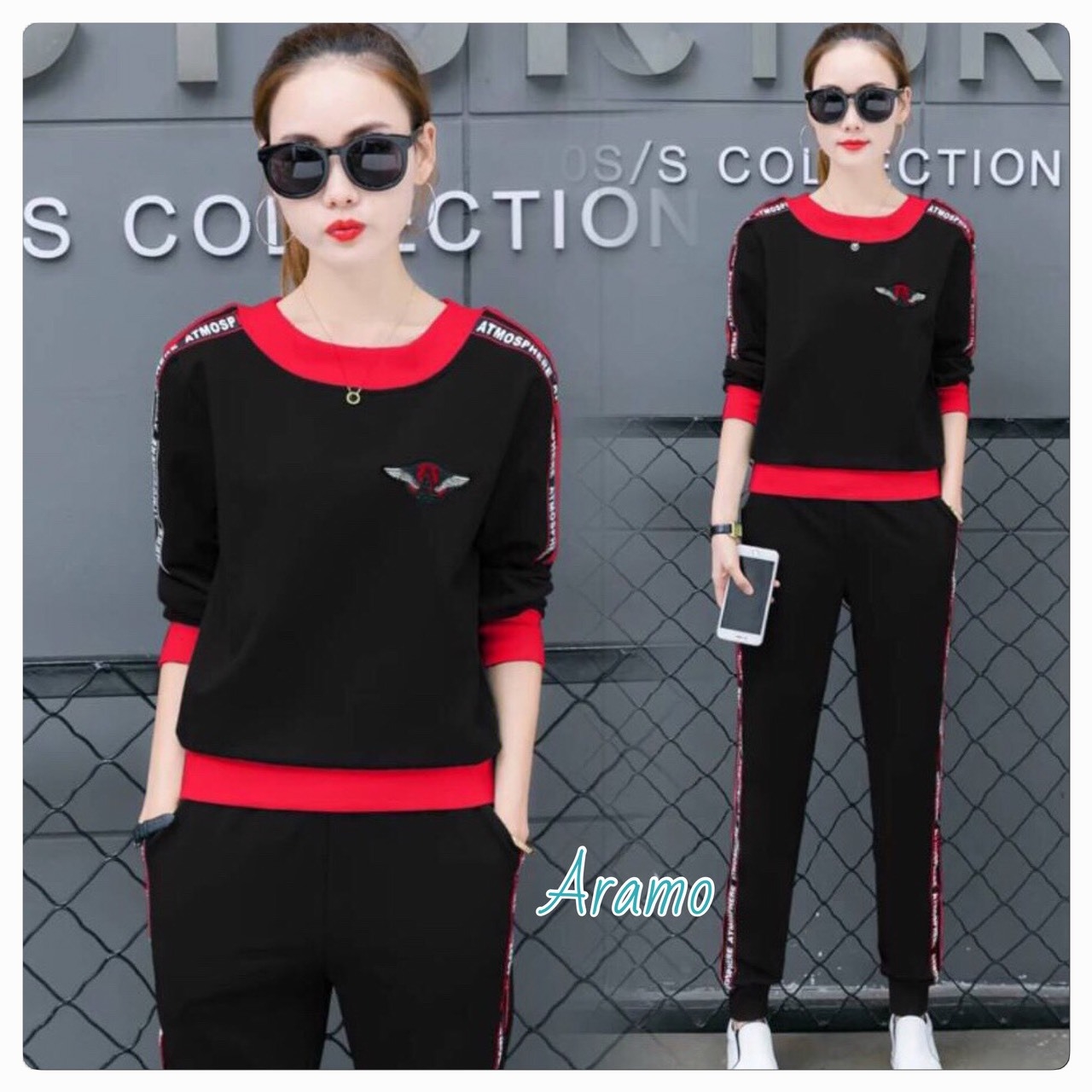 เสื้อผ้าแฟชั่น พร้อมส่ง ชุด set เนื้อผ้า span dex