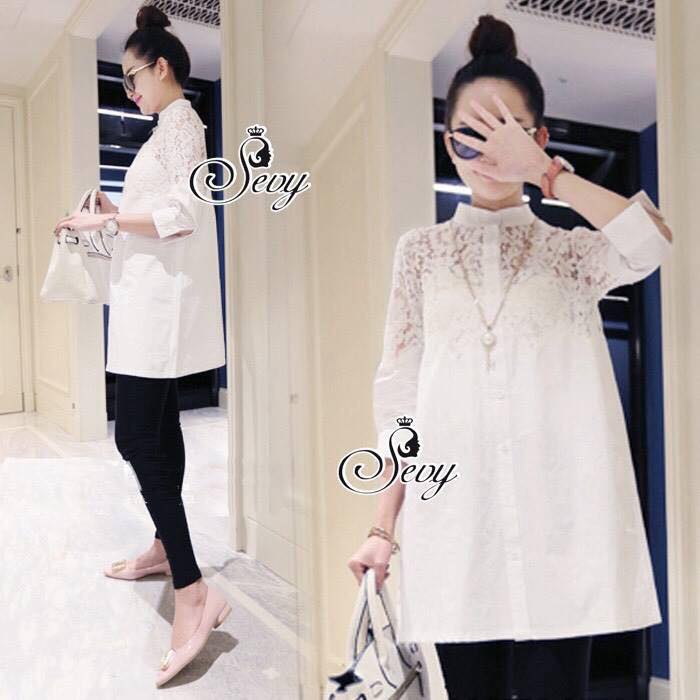 พร้อมส่ง ใส่เป็นเดรสสั้น หรือเสื้อเชิ้ต ได้หลายลุค