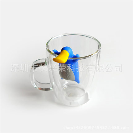 ที่กรองชา ซิลิโคน tea infuser ลายตุ่นปากเป็ด มี 3 สี