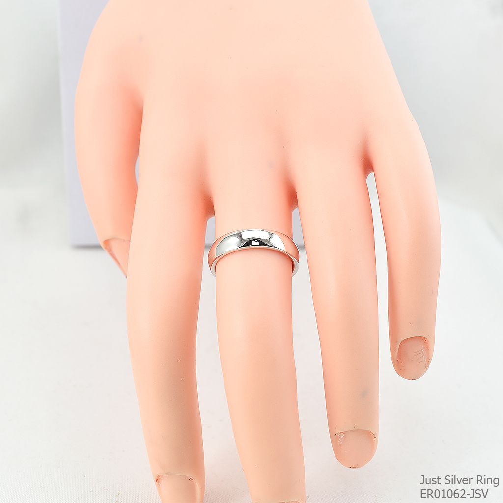 SKJewelryFactory แหวนเงินแท้ แหวนเกลี้ยง แหวนปลอกมีด หน้ากว้าง 5 มิล ตัวเรือนหนาเเข็งแรง ER01062-JSV