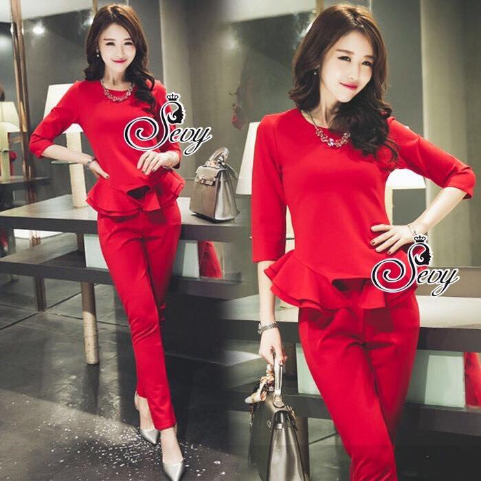 พร้อมส่ง เสื้อผ้าเกาหลีชายเสื้อจับจีบขึ้นเลเยอร์