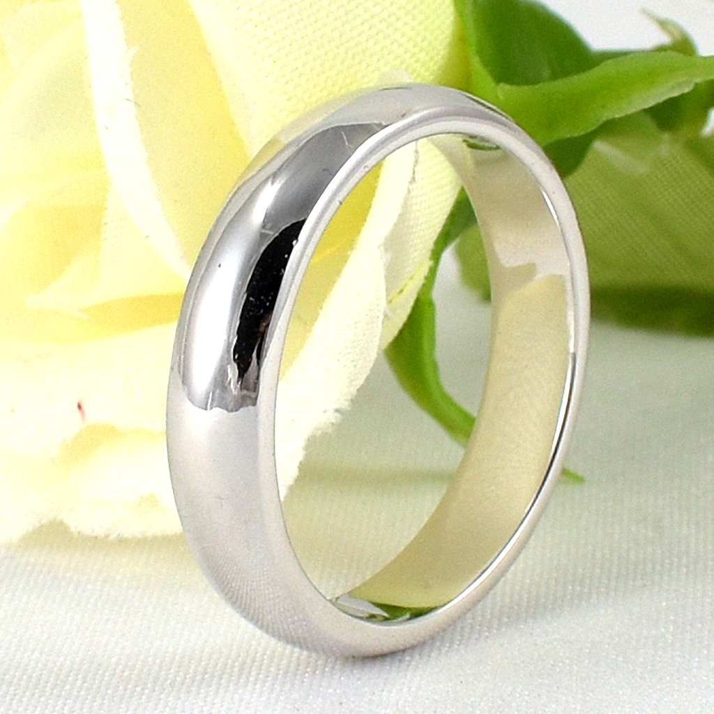 SKJewelryFactory แหวนเงินแท้ แหวนเกลี้ยง แหวนปลอกมีด หน้ากว้าง 5 มิล ตัวเรือนหนาเเข็งแรง ER01062-JSV
