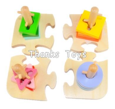บล็อกสวมเสา Wooden Peg Puzzle