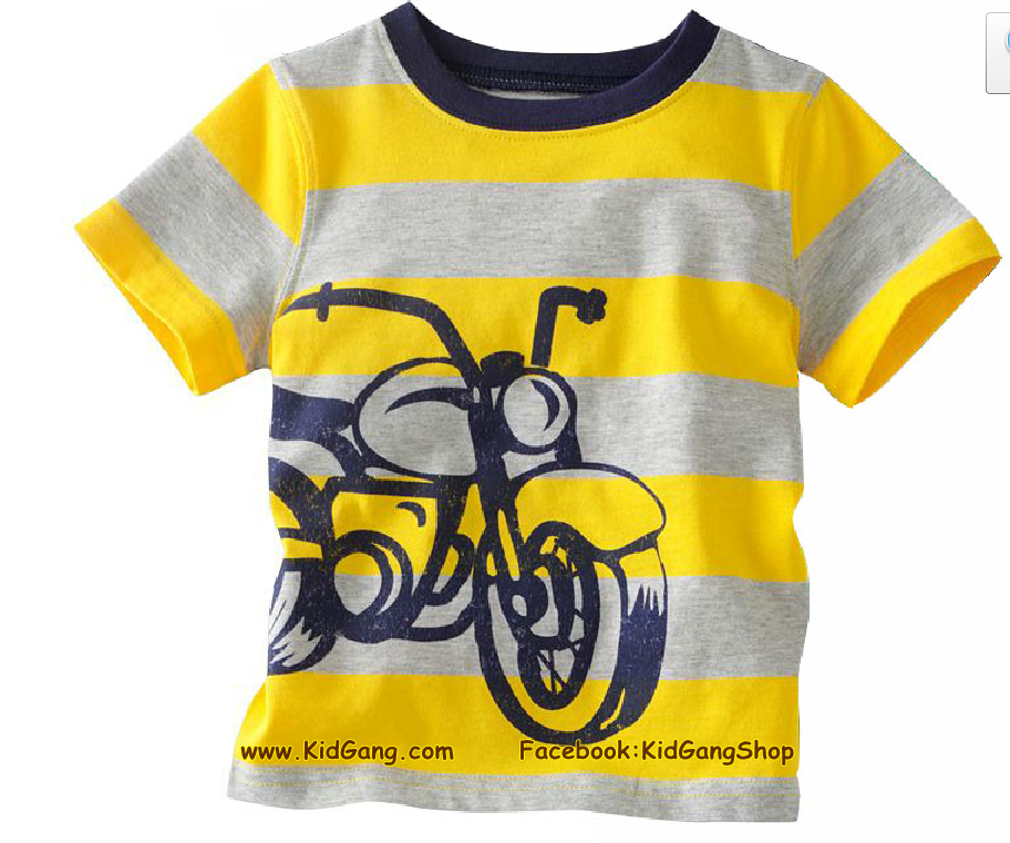 เสื้อเด็กเนื้อนิ่ม ลาย Moter Bike ไซส์ 18-24ด,5 ปี