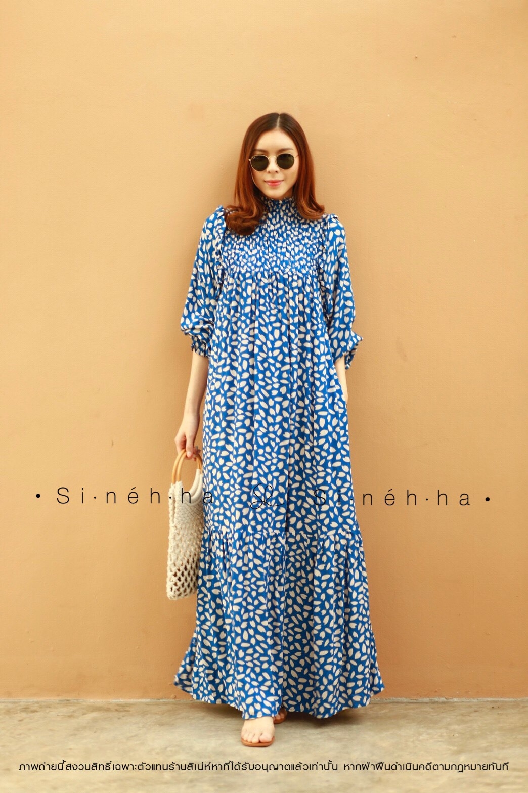 ชุดเดรสเกาหลี พร้อมส่ง Maxi dress ทรงover size