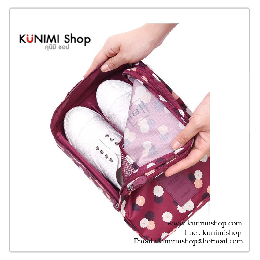  กระเป๋าใส่รองเท้าผ้าใบ รองเท้ากีฬา ออกกำลังกาย ใส่รองเท้าแตะ รองเท้าใส่เล่น Shoes pouch NEW Ver.3 สำหรับพกพาเดินทาง ท่องเที่ยว มีซิปเปิดปิด สะดวกในการจัดเก็บ วัสดุทำจากผ้าร่มอย่างดี กันน้ำ สีสวย ดีไซน์เก๋ สไตล์เกาหลี งานเย็บอย่างดี สามารถใส่รองเท้าได้ถึง 3 คู่ ขนาด 29x21.5x13 ซม. *** งานสินค้าคุณภาพ เนื้อผ้า การเย็บอย่างดี ***