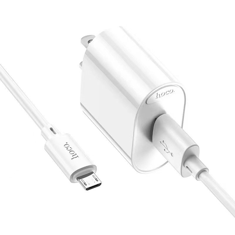 หัวชาร์จพร้อมสายชาร์จ Hoco Wall charger “C109 Fighter” QC3.0 US Micro USB cable set