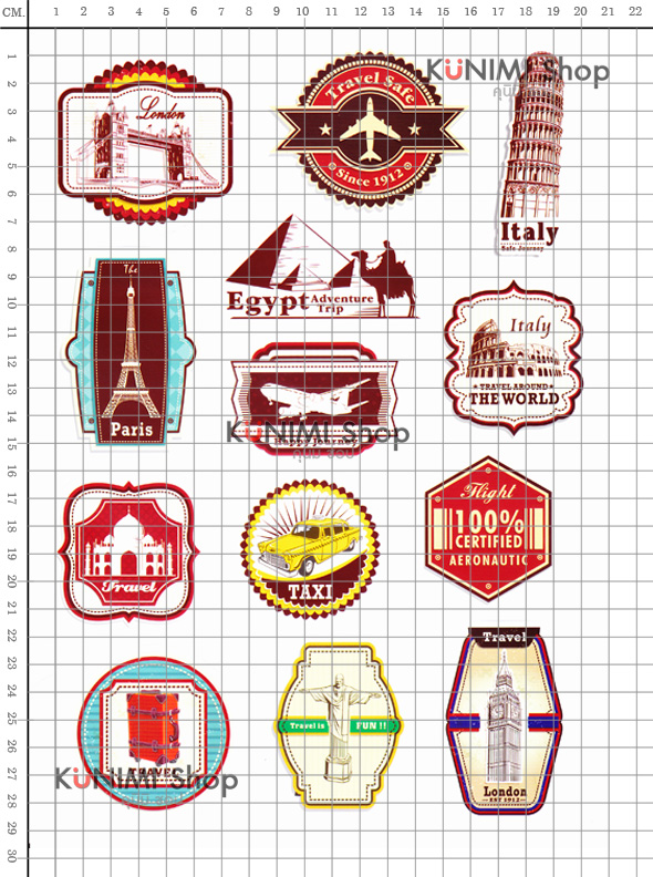 สติกเกอร์ Sticker ลายการ์ตูน กราฟฟิก วินเทจ สวย เท่ห์ ติดกระเป๋า ติดรถจักรยาน รถมอเตอร์ไซต์ รถยนต์ ติดตามที่ต่างๆ สติกเกอร์ PVC กันน้ำ ทนแดด