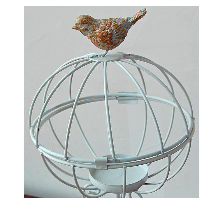 Pre-Order เชิงเทียน ที่วางเทียน กรงนกเหล็กทำสี Zakka มีสีดำ กับขาว