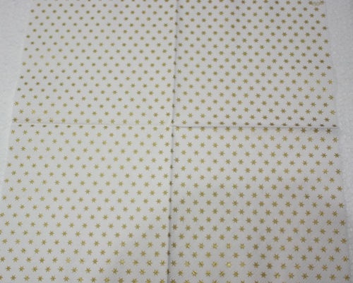 แนวภาพ ดาวสีทอง Golden Star เป็นภาพเต็มแผ่น กระดาษแนพกิ้นสำหรับทำงาน เดคูพาจ Decoupage Paper Napkins ขนาด 33X33cm