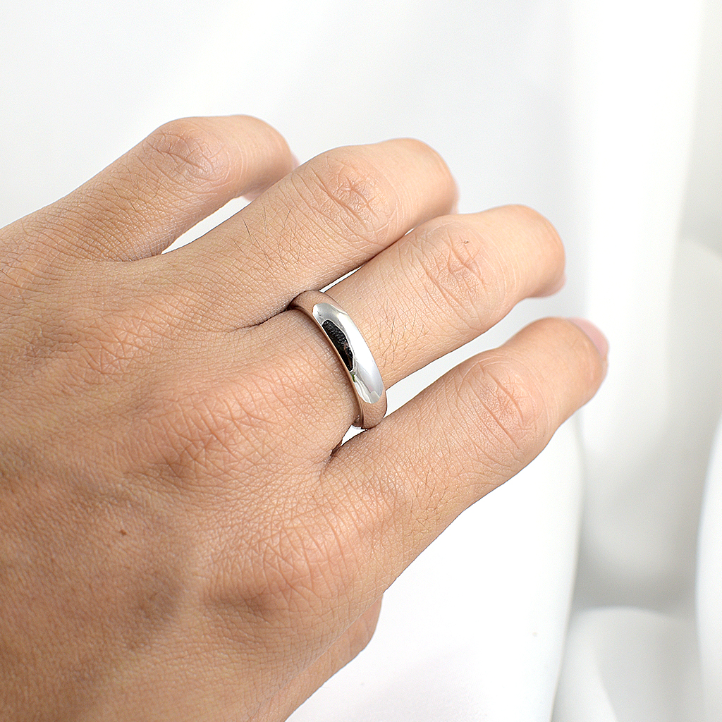 SKJewelryFactory แหวนเงินแท้ แหวนเกลี้ยง แหวนปลอกมีด หน้ากว้าง 5 มิล ตัวเรือนหนาเเข็งแรง ER01062-JSV