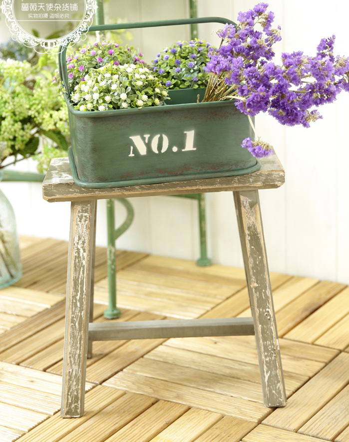 Pre-Order ตระกร้าเหล็ก แบ่งช่อง มีหูหิ้ว ทำสีเก่า Zakka