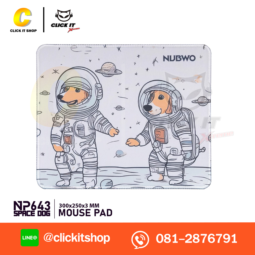 MOUSE PAD NUBWO NP643 SPACE DOG (SIZE S)