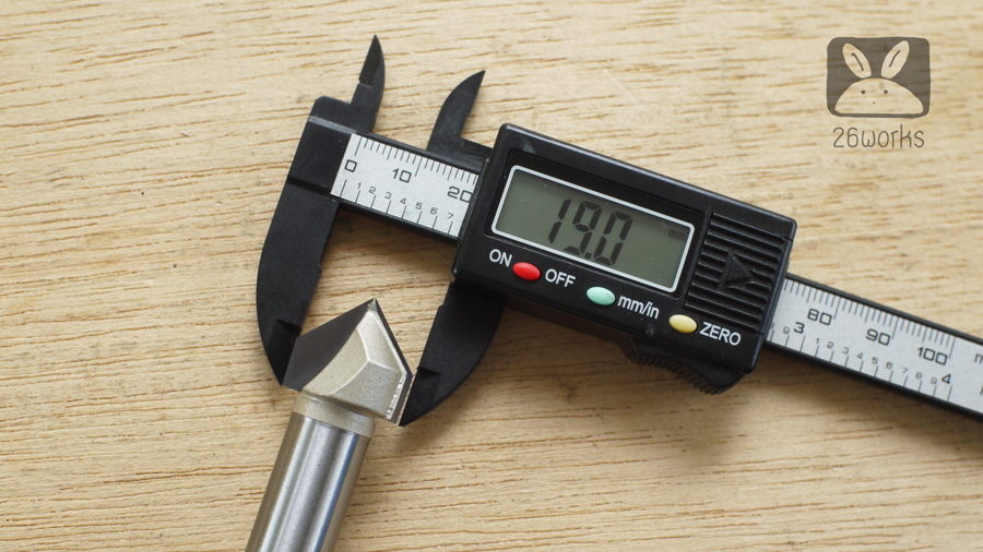 Router Bits ปลาย V 90 องศา 6 หุน