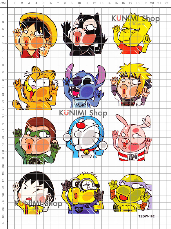 สติกเกอร์ Sticker ลายการ์ตูน กราฟฟิก วินเทจ สวย เท่ห์ ติดกระเป๋า ติดรถจักรยาน รถมอเตอร์ไซต์ รถยนต์ ติดตามที่ต่างๆ สติกเกอร์ PVC กันน้ำ ทนแดด