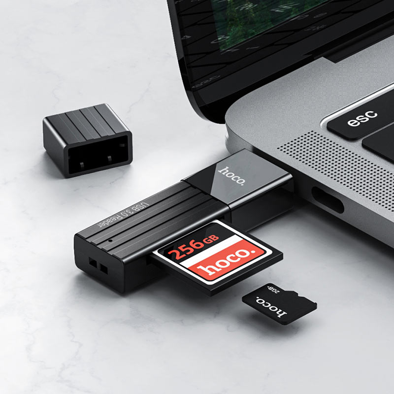 Hoco HB20 Mindful 2in1 Card Reader Support 2TB การ์ดรีดเดอร์ ใช้สำหรับ SD / TF