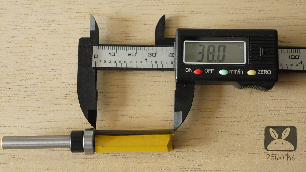 Trimmer bits ลูกปืนบน คมกัด 4 หุน x 38 mm