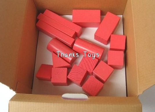 บล็อกไม้ ELC 100 ชิ้น สีชมพู