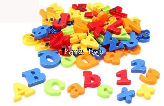 ตัวอักษรแม่เหล็ก Latters & Numbers แบบขวดโหลพลาสติก