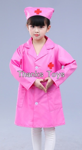 ชุดเสื้อกาวน์พยาบาล สีชมพู