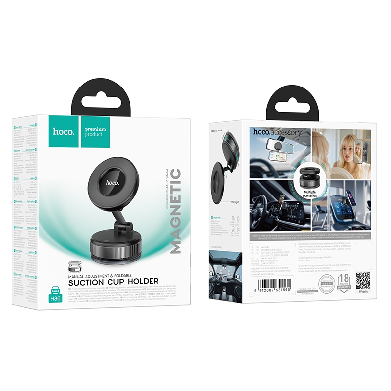 Hoco H86 Dragon hand-held magnetic holder ขาตั้งมือถือในรถแบบแม่เหล็ก