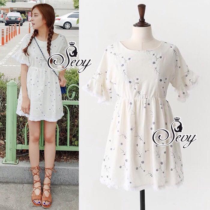 พร้อมส่ง มินิเดรสแขนทรงค้างคาว เดรสแฟชั่น