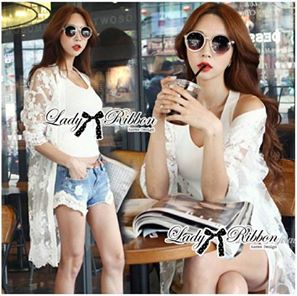 พร้อมส่ง เดรสผ้าตาข่ายปักลายดอกไม้เปิดไหล่