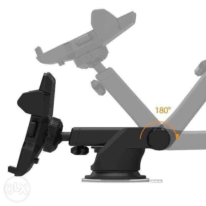 ที่หนีบโทรศัพท์ติดบนรถ Long Neck One-Touch Car Mount สีดำ-เหลือง