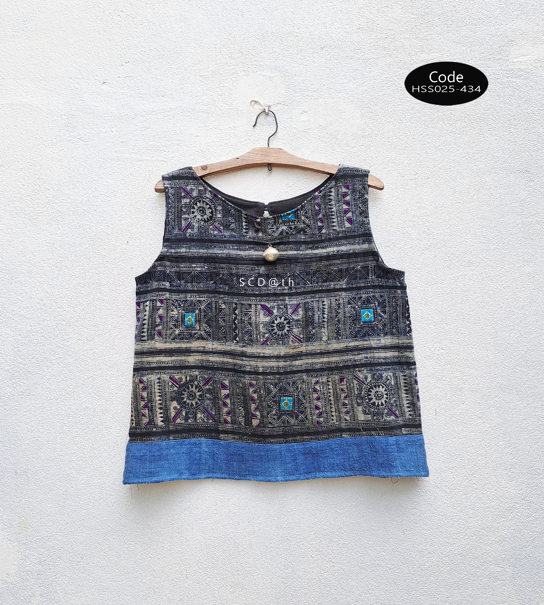 เสื้อคอปาด แขนกุด HS025-434