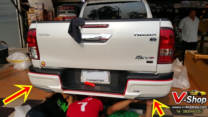 ครอบกันชนเสริมท้าย RBS Hilux REVO