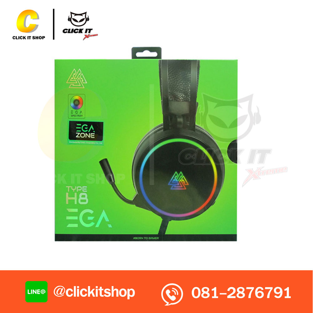 HEADSET+MIC (7.1) EGA TYPE H8 RGB - BLACK