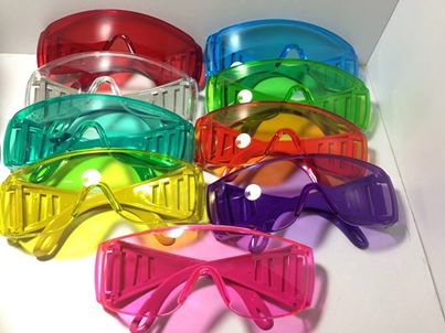 แว่นกันน้ำสงกรานต์ ไอเทมนี้ฮิตเว่อร์ แพ็ค5 ราคาถูก สีน้ำเงิน