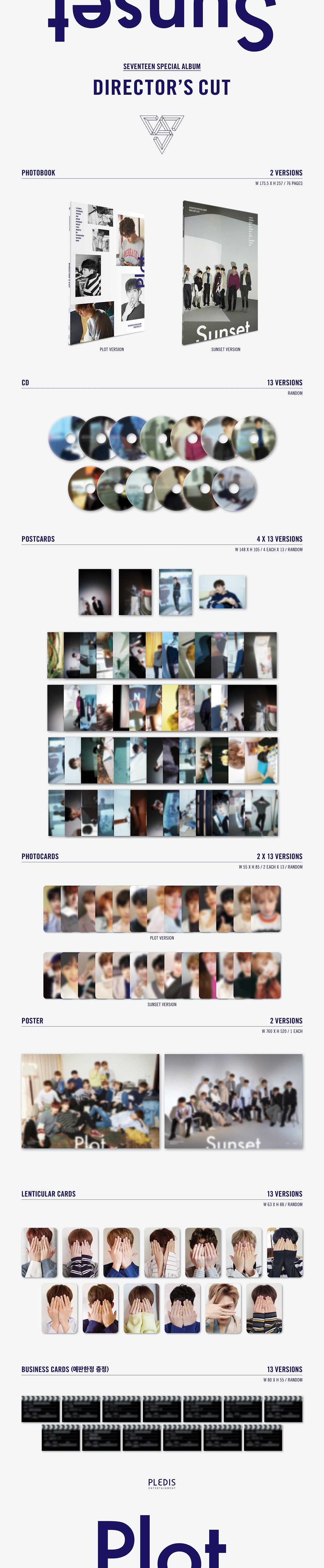 [Pre] Seventeen : SPECIAL ALBUM - DIRECTOR'S CUT (PLOT+SUNSET ver. SET) +Poster