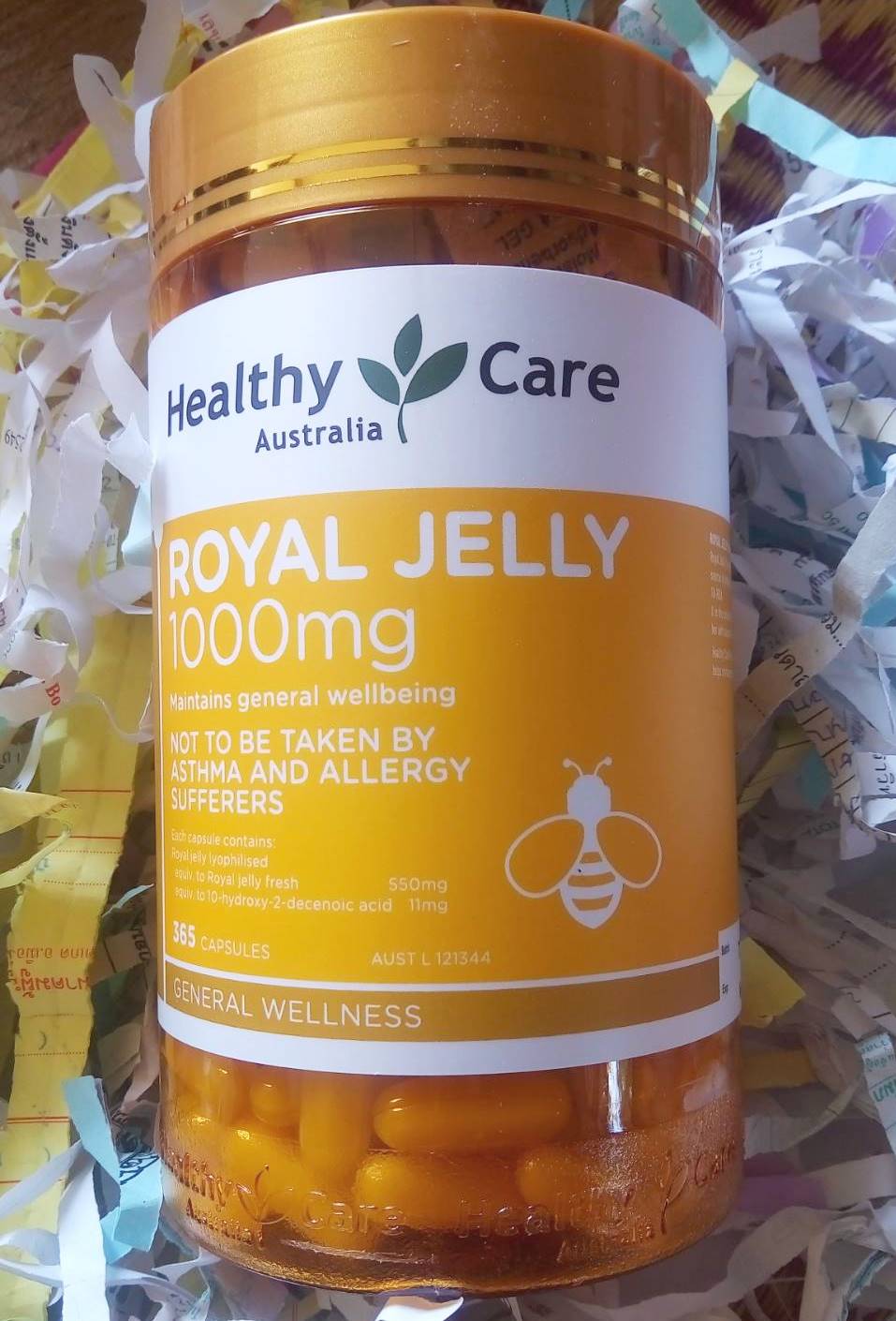 นมผึ้งHealthy Care Royal Jelly 1000mg 365 Capsules เม็ดใหม่ ขายดีที่สุดในออสเตรเลีย