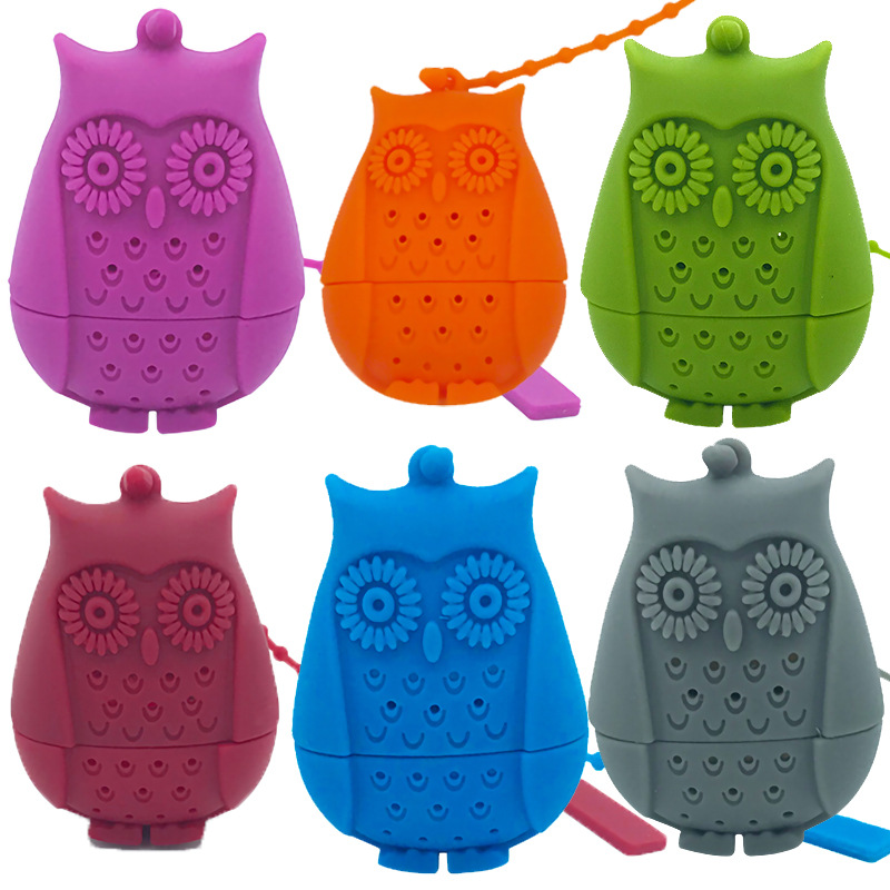ที่กรองชา ซิลิโคน tea infuser ลายนกฮูก มี 6 สี