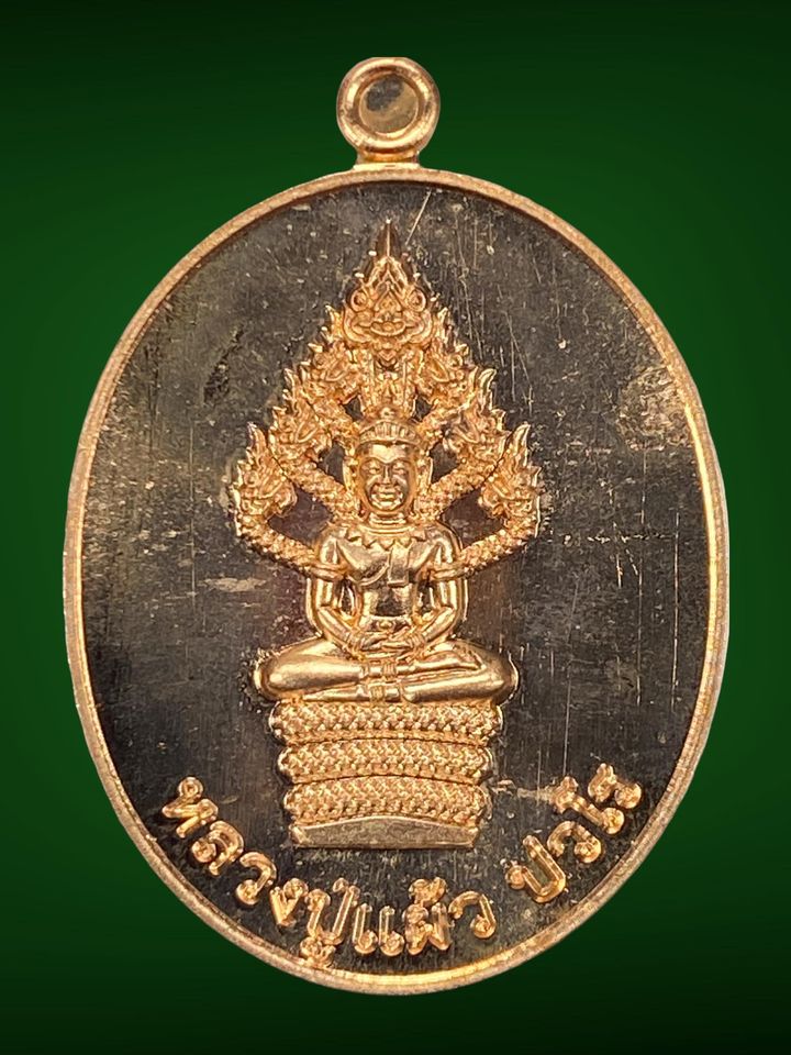 เหรียญอยู่ดีมีสุข เหรียญนาคปรก จเรตำรวจแห่งชาติ เนื้อทองแดง