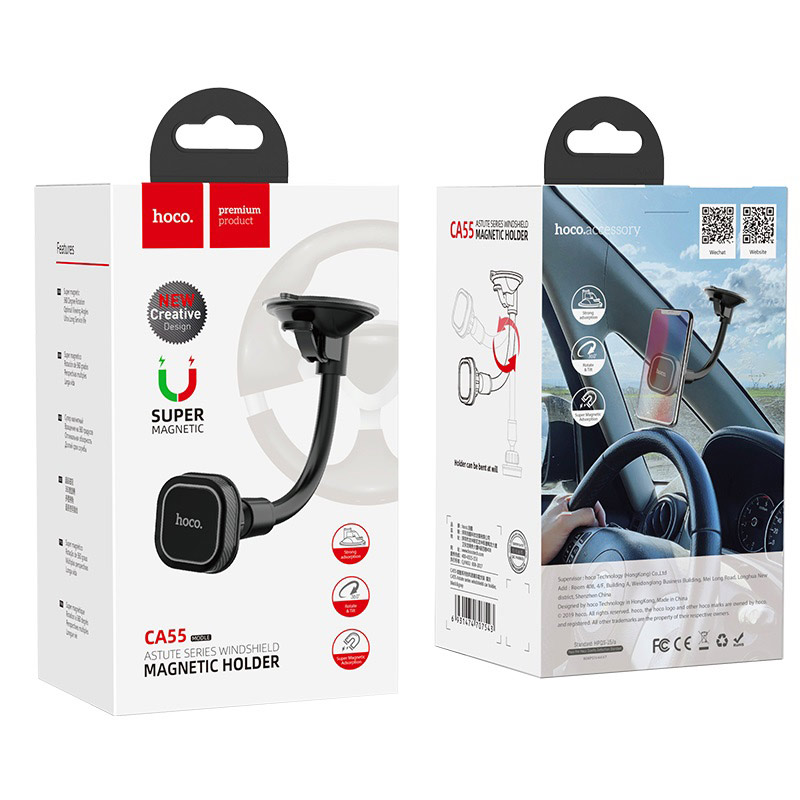 ขาตั้งมือถือในรถแบบแม่เหล็ก Hoco Car holder “CA55 Astute series” for windshield