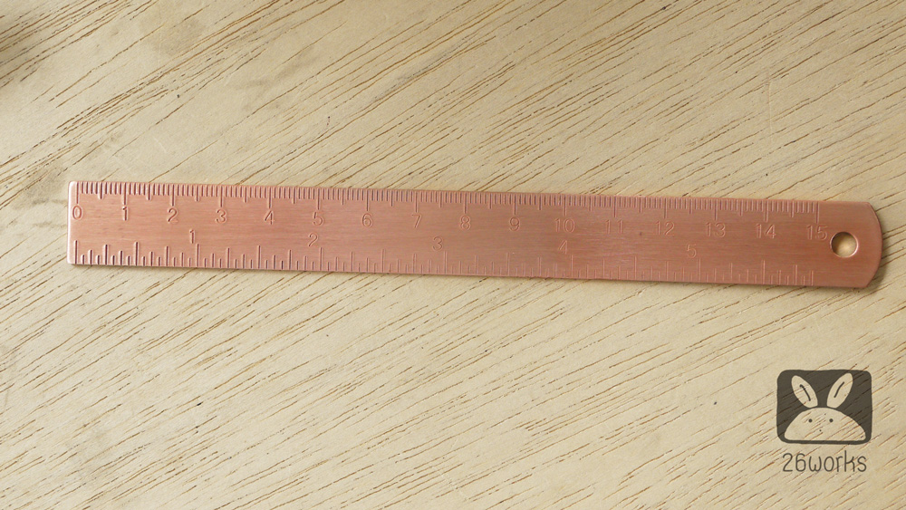 ไม้บรรทัด 15 cm ทองแดง หนา 1.5 mm