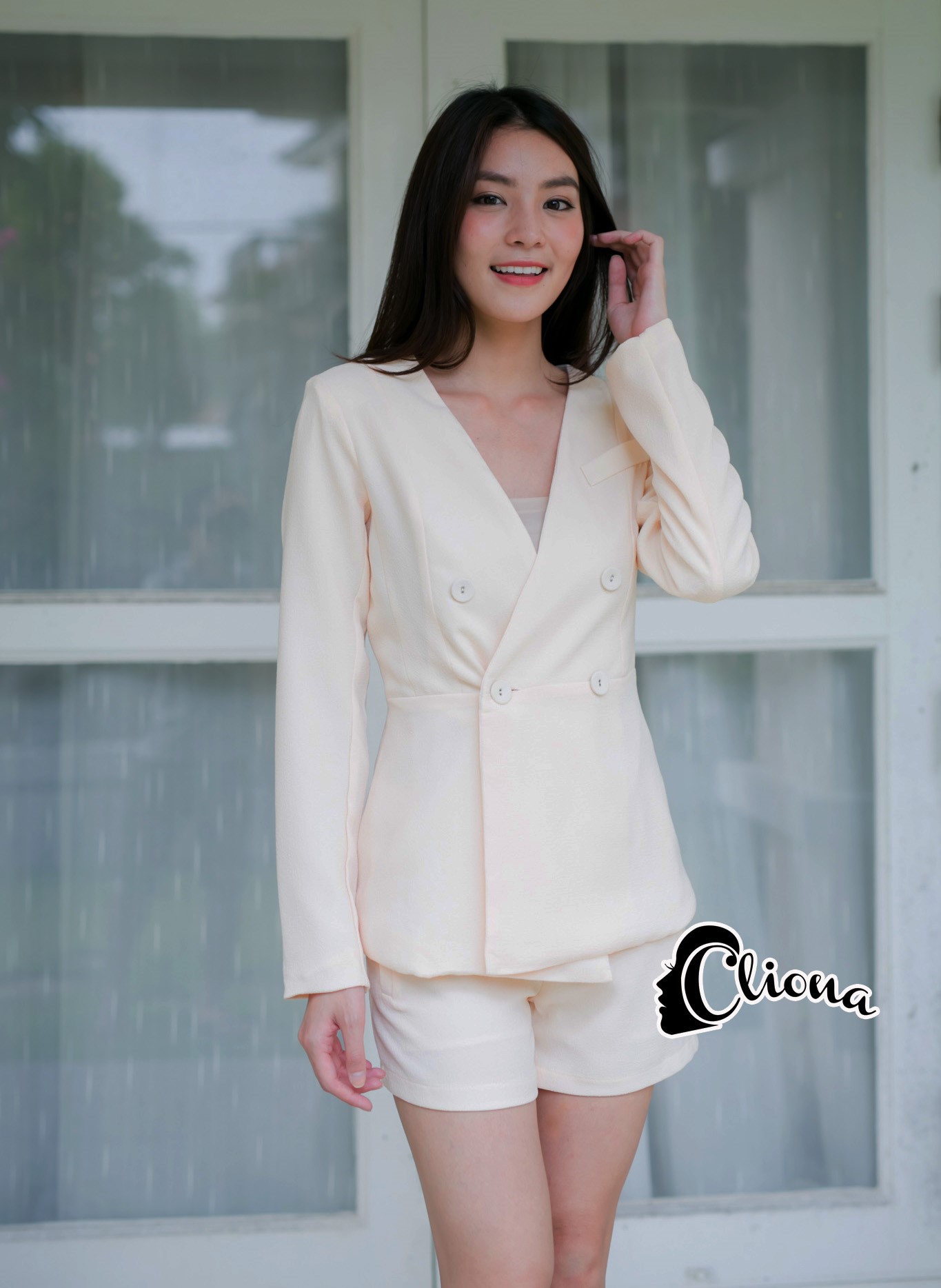 พร้อมส่ง เสื้อทรงสูทกับกางเกง