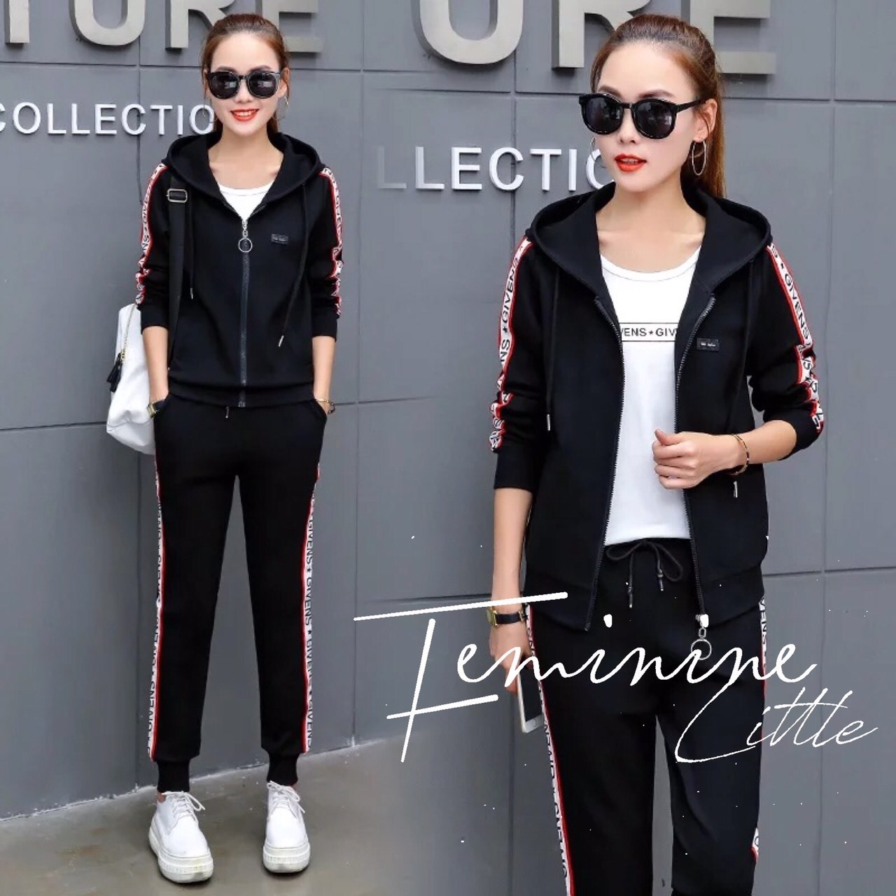 เสื้อผ้าเกาหลี พร้อมส่ง Set 2 ชิ้น Givenchy Sport