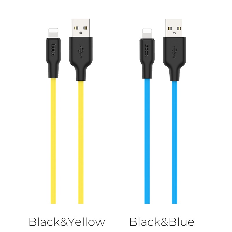 สายชาร์จ Hoco Cable USB to Lightning “X21 Plus” charging data sync 2m