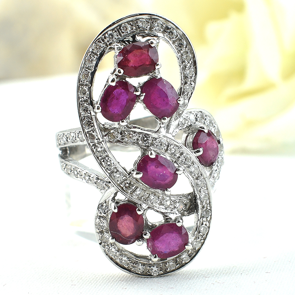 SKJewelryfactory แหวนเทับทิมแท้ ดีไซน์สวยเก๋หรูหรา ER01321-RBY