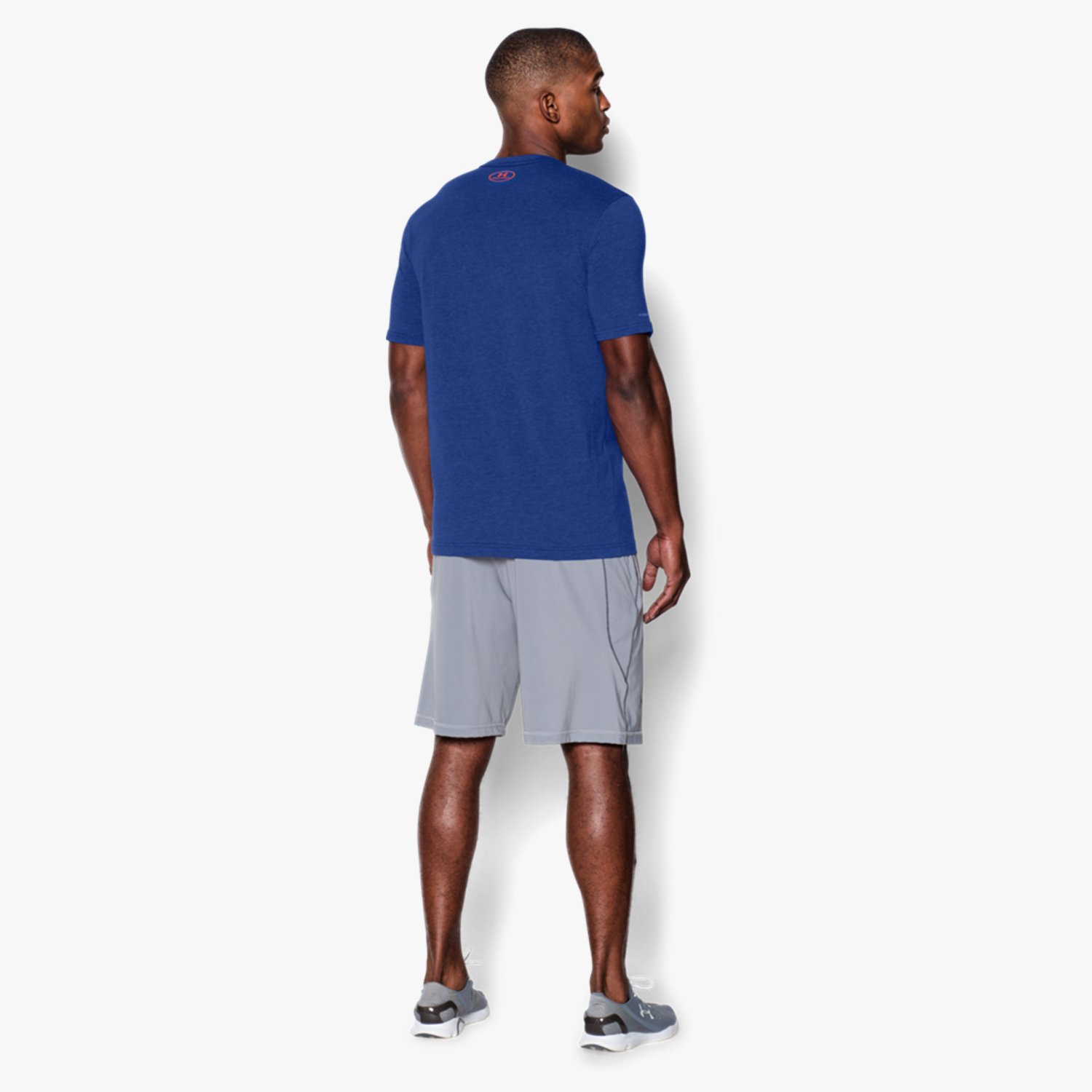 Under Armour - เสื้อ Men's UA Sportstyle Left Chest Logo สีน้ำเงิน/โลโก้ส้ม (ไซต์ SM อก 34-36 นิ้ว)