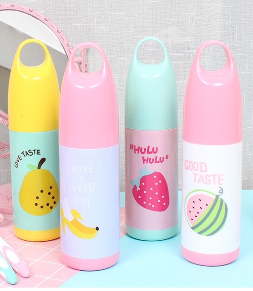 กล่องเก็บแปรงสีฟันและยาสีฟัน แบบพกพา ลายผลไม้น่ารัก