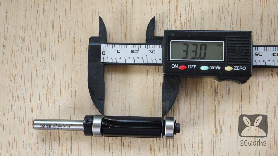 Trimmer bits ลูกปืนบน-ล่าง 4 หุน x 33 mm