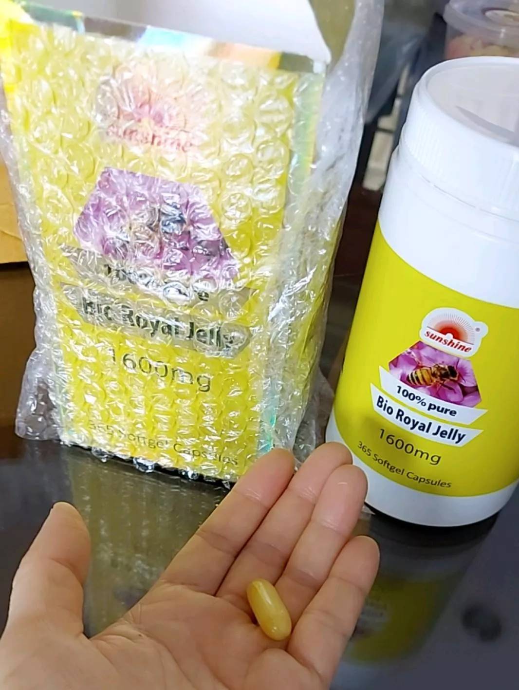 Sunshine royal jelly นมผึ้ง Bio ออสเตรเลีย มี อย.โดส1600mg รุ่นล่าสุด pure100% 365เม็ด