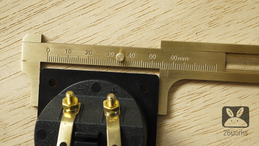 เวอร์เนียทองเหลือง 80 mm สเกลเดียว