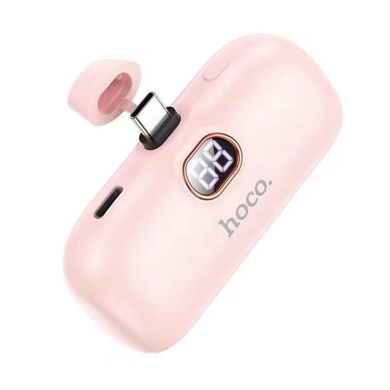 Hoco A5I/A5C Mini Pocket PowerBank 5,000 mAh แบตสำรองขนาดพกพา เเบบเสียบชาร์จ