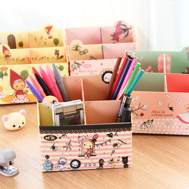 กล่องกระดาษDIY ใส่ของใช้จุกจิก เครื่องสำอางค์ 